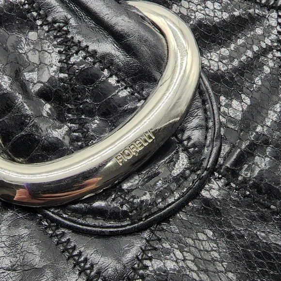 Vintage Fiorelli Black Y2K Patchwork Vinyl Shoulder Bag - Picture 8 of 16